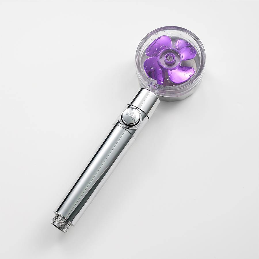  Propeller Driven Shower Head Purple